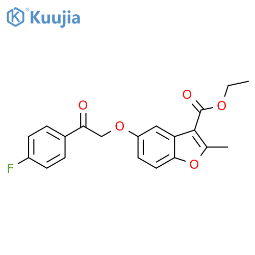 ethyl 5-2-(4-fluorophenyl)-2-oxoethoxy-2-methyl-1-benzofuran-3-carboxylate structure
