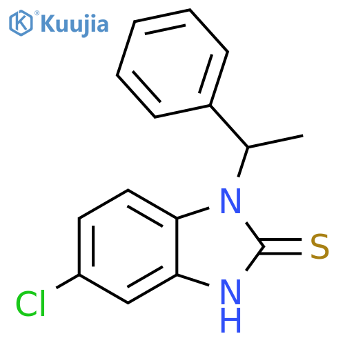 5-Chloro-1-(1-phenyl-ethyl)-1H-benzoimidazole-2-thiol structure