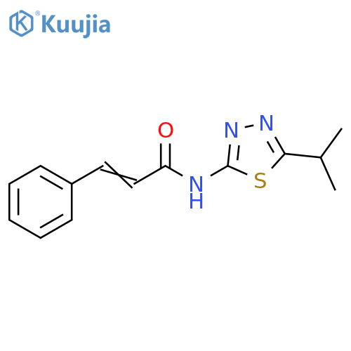 (2E)-3-phenyl-N-5-(propan-2-yl)-1,3,4-thiadiazol-2-ylprop-2-enamide structure
