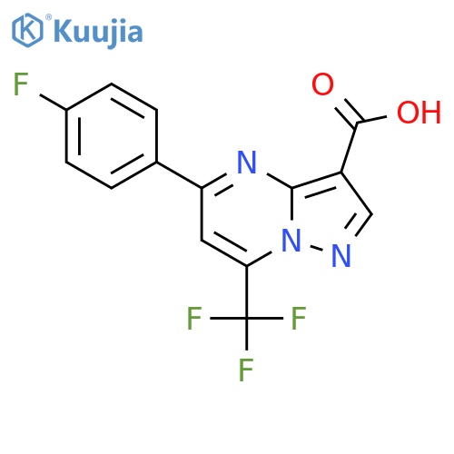 5-(4-Fluorophenyl)-7-(trifluoromethyl)pyrazolo-1,5-apyrimidine-3-carboxylic Acid structure