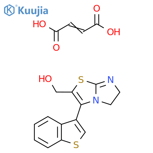 [3-(1-Benzothiophen-3-yl)-5,6-dihydroimidazo[2,1-b][1,3]thiazol-2-yl]methanol;but-2-enedioic acid structure