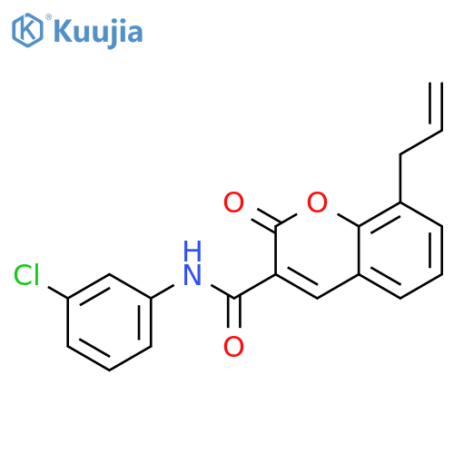 N-(3-chlorophenyl)-2-oxo-8-(prop-2-en-1-yl)-2H-chromene-3-carboxamide structure