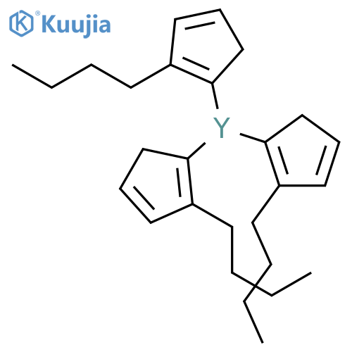 Tris(n-butylcyclopentadienyl)yttrium(III) structure