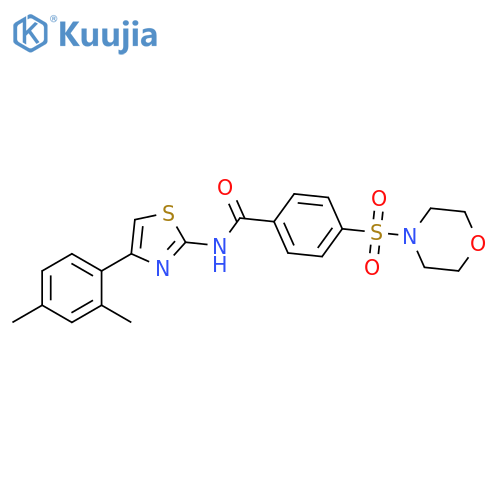 N-4-(2,4-dimethylphenyl)-1,3-thiazol-2-yl-4-(morpholine-4-sulfonyl)benzamide structure