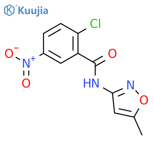2-chloro-N-(5-methyl-1,2-oxazol-3-yl)-5-nitrobenzamide structure