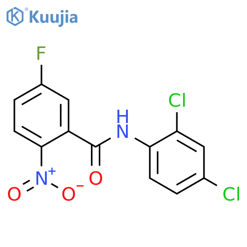 N-(2,4-dichlorophenyl)-5-fluoro-2-nitrobenzamide structure