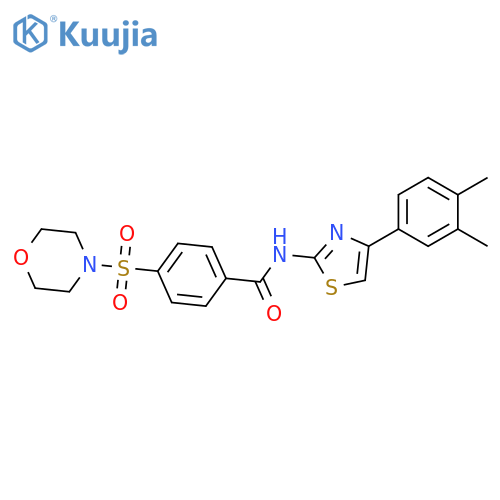 N-4-(3,4-dimethylphenyl)-1,3-thiazol-2-yl-4-(morpholine-4-sulfonyl)benzamide structure