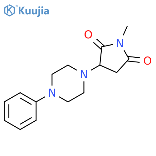 1-methyl-3-(4-phenylpiperazin-1-yl)pyrrolidine-2,5-dione structure