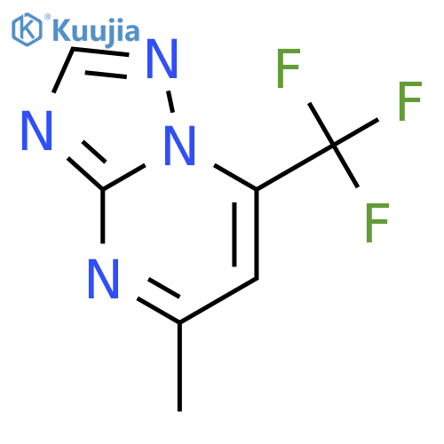 5-methyl-7-(trifluoromethyl)[1,2,4]triazolo[1,5-a]pyrimidine structure
