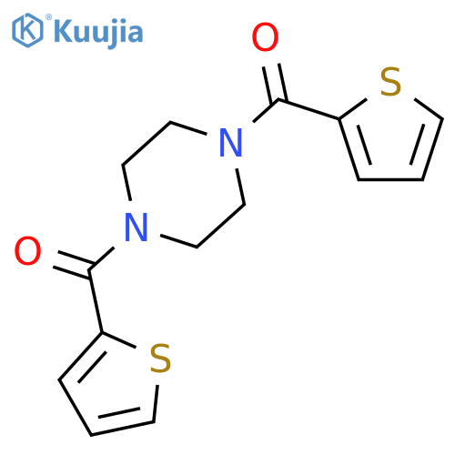 1,4-bis(2-thienylcarbonyl)piperazine structure