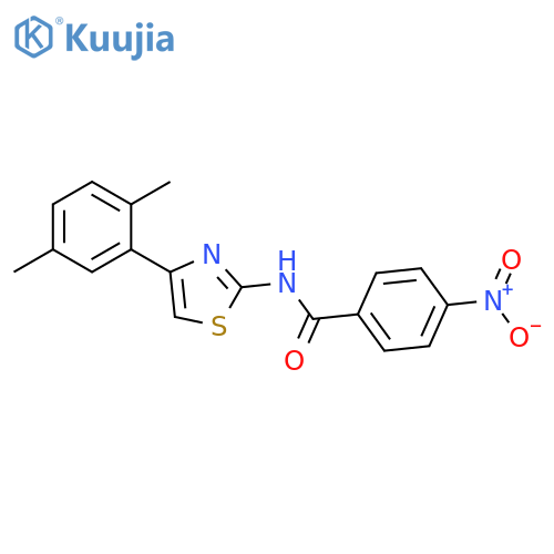 N-[4-(2,5-dimethylphenyl)-1,3-thiazol-2-yl]-4-nitrobenzamide structure