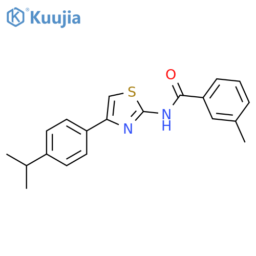 3-methyl-N-{4-4-(propan-2-yl)phenyl-1,3-thiazol-2-yl}benzamide structure