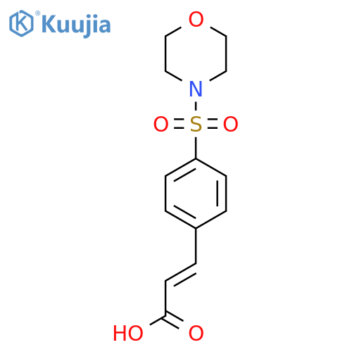 3-(4-morpholinosulfonylphenyl)prop-2-enoic acid structure