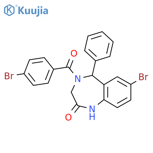 7-bromo-4-(4-bromobenzoyl)-5-phenyl-2,3,4,5-tetrahydro-1H-1,4-benzodiazepin-2-one structure