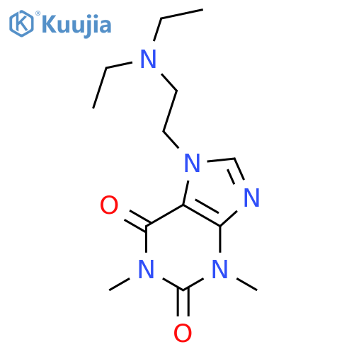7-2-(diethylamino)ethyl-1,3-dimethyl-2,3,6,7-tetrahydro-1H-purine-2,6-dione structure