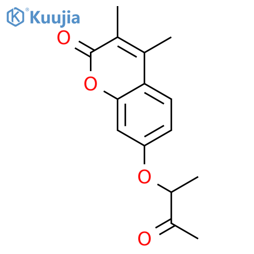 3,4-Dimethyl-7-(1-methyl-2-oxopropoxy)-2H-chromen-2-one structure
