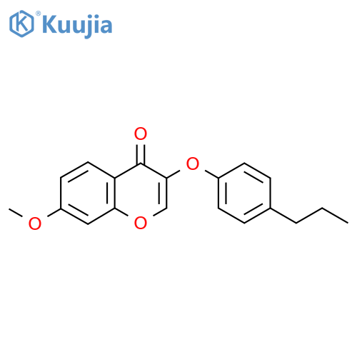 7-methoxy-3-(4-propylphenoxy)-4H-chromen-4-one structure