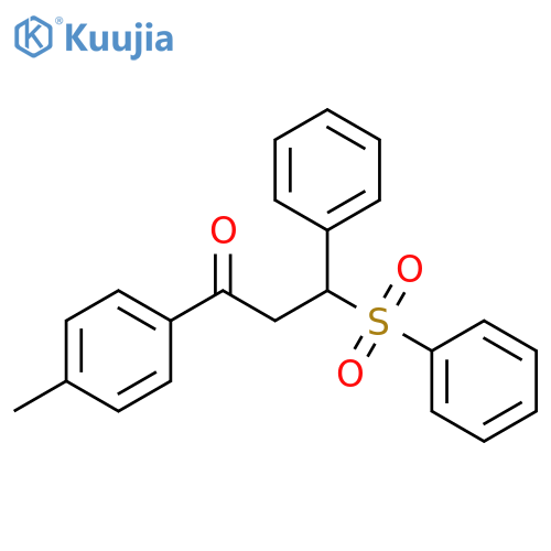 3-(benzenesulfonyl)-1-(4-methylphenyl)-3-phenylpropan-1-one structure