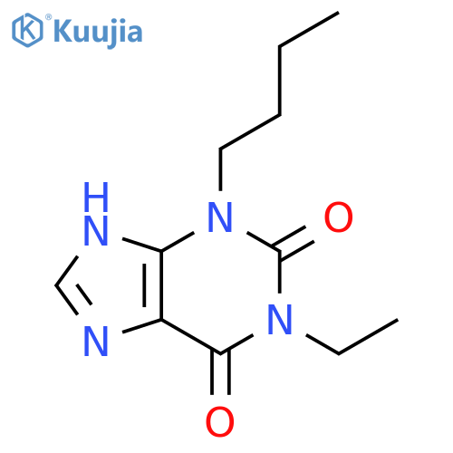 1H-Purine-2,6-dione,3-butyl-1-ethyl-3,9-dihydro- structure