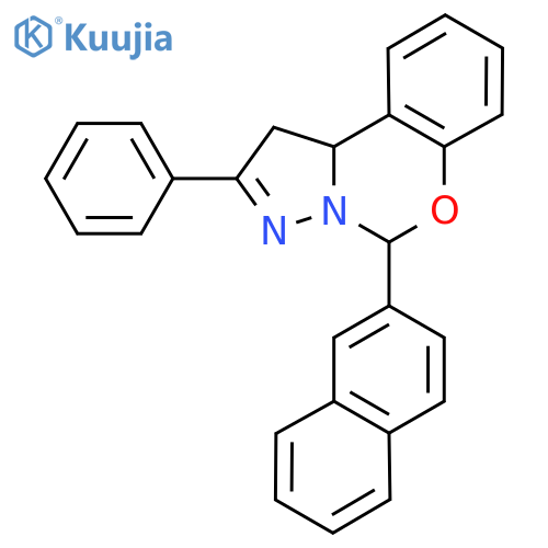 7-(naphthalen-2-yl)-4-phenyl-8-oxa-5,6-diazatricyclo7.4.0.0^{2,6}trideca-1(9),4,10,12-tetraene structure