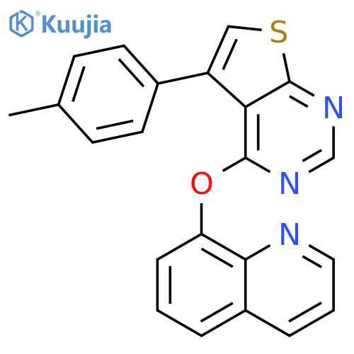 8-{5-(4-methylphenyl)thieno2,3-dpyrimidin-4-yloxy}quinoline structure
