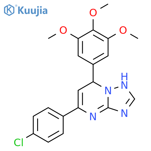 5-(4-chlorophenyl)-7-(3,4,5-trimethoxyphenyl)-1,7-dihydro-[1,2,4]triazolo[1,5-a]pyrimidine structure