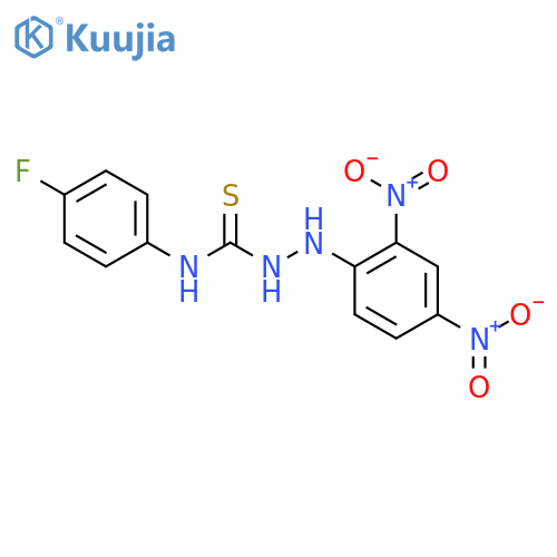 2-(2,4-Dinitrophenyl)-N-(4-fluorophenyl)hydrazinecarbothioamide structure