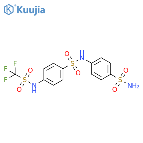Benzenesulfonamide,N-[4-(aminosulfonyl)phenyl]-4-[[(trifluoromethyl)sulfonyl]amino]- structure