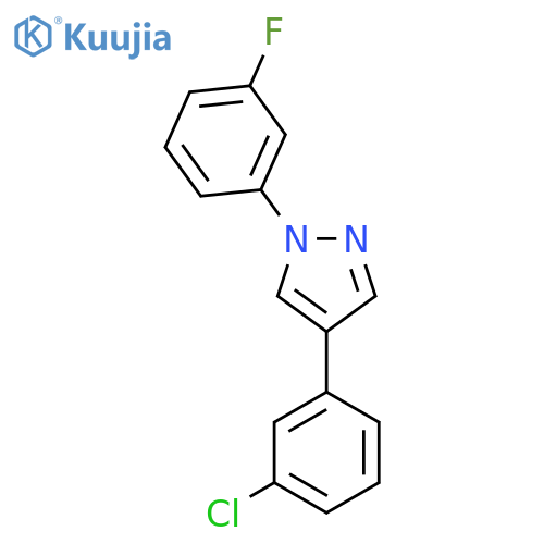 4-(3-chlorophenyl)-1-(3-fluorophenyl)-1H-pyrazole structure
