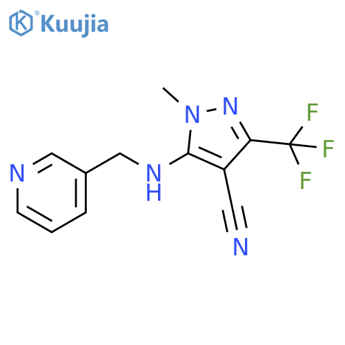1-METHYL-5-[(3-PYRIDINYLMETHYL)AMINO]-3-(TRIFLUOROMETHYL)-1H-PYRAZOLE-4-CARBONITRILE structure