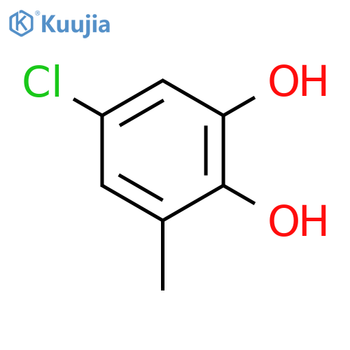 5-chloro-3-methylbenzene-1,2-diol structure