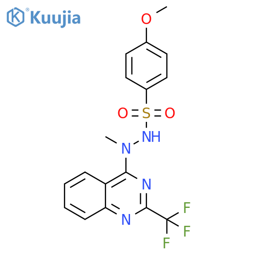 4-METHOXY-N'-METHYL-N'-[2-(TRIFLUOROMETHYL)-4-QUINAZOLINYL]BENZENESULFONOHYDRAZIDE structure