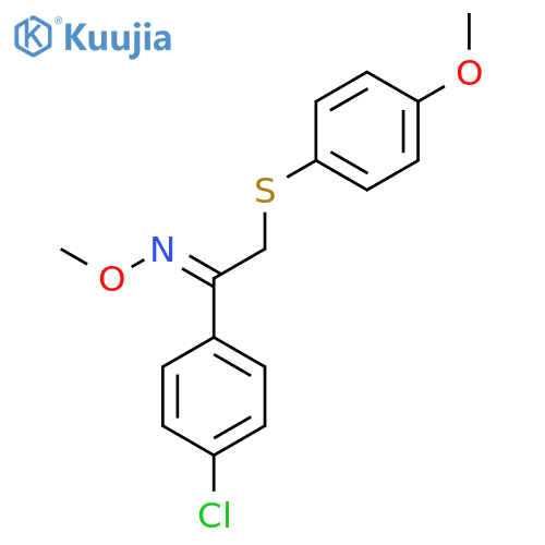 (E)-[1-(4-Chlorophenyl)-2-[(4-methoxyphenyl)sulfanyl]ethylidene](methoxy)amine structure