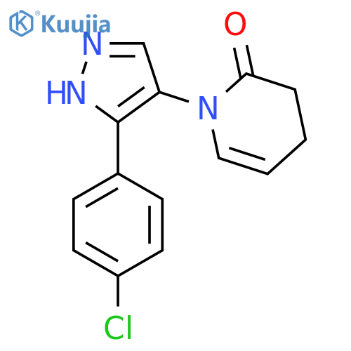 1-[3-(4-chlorophenyl)-1H-pyrazol-4-yl]-3,4-dihydro-2(1H)-pyridinone structure