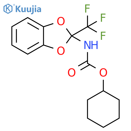 cyclohexyl N-2-(trifluoromethyl)-2H-1,3-benzodioxol-2-ylcarbamate structure