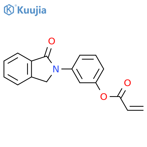 3-(1-oxo-2,3-dihydro-1H-isoindol-2-yl)phenyl prop-2-enoate structure