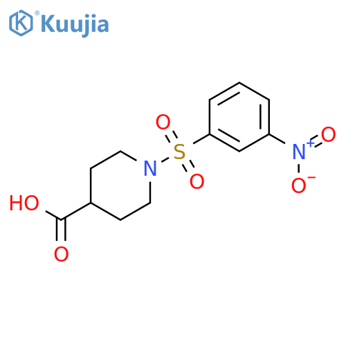 1-(3-nitrobenzenesulfonyl)piperidine-4-carboxylic acid structure