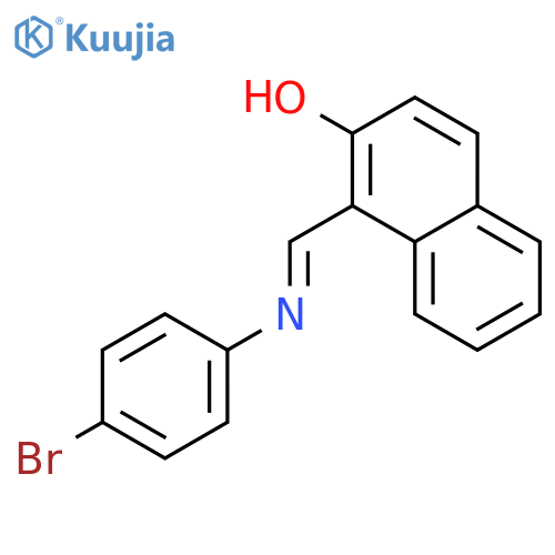 1-(((4-bromophenyl)imino)methyl)-2-naphthol structure