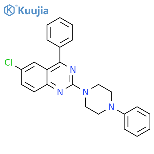 6-chloro-4-phenyl-2-(4-phenylpiperazin-1-yl)quinazoline structure