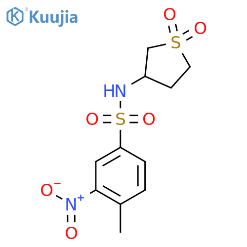 N-(1,1-dioxo-1lambda6-thiolan-3-yl)-4-methyl-3-nitrobenzene-1-sulfonamide structure