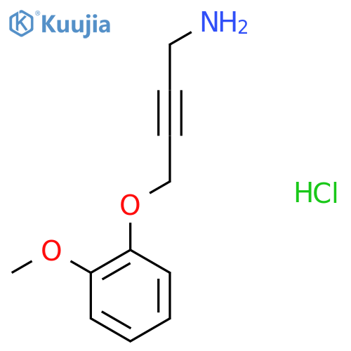 4-(2-Methoxyphenoxy)but-2-yn-1-amine hydrochloride structure