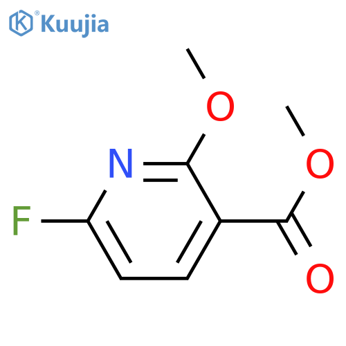 3-Pyridinecarboxylicacid, 6-fluoro-2-methoxy-, methyl ester structure