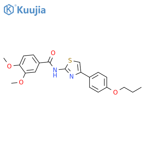3,4-dimethoxy-N-4-(4-propoxyphenyl)-1,3-thiazol-2-ylbenzamide structure