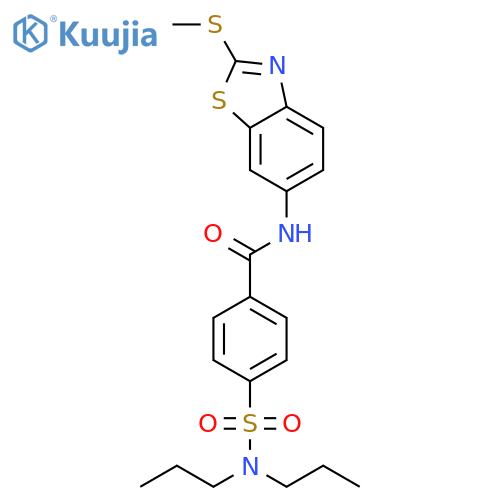 4-(dipropylsulfamoyl)-N-2-(methylsulfanyl)-1,3-benzothiazol-6-ylbenzamide structure