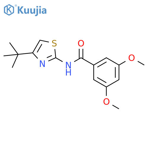 N-(4-tert-butyl-1,3-thiazol-2-yl)-3,5-dimethoxybenzamide structure