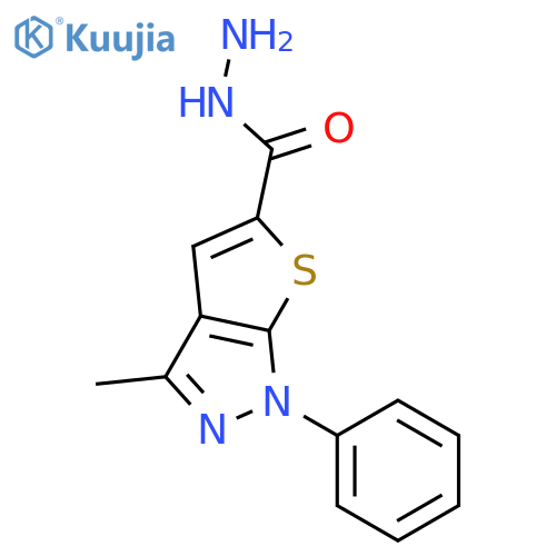 3-Methyl-1-phenyl-1H-thieno2,3-cpyrazole-5-carbohydrazide structure