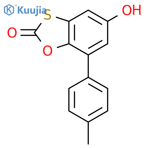 5-hydroxy-7-(4-methylphenyl)-2H-1,3-benzoxathiol-2-one structure