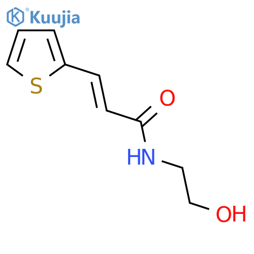 N-(2-Hydroxyethyl)-3-(thiophen-2-yl)prop-2-enamide structure