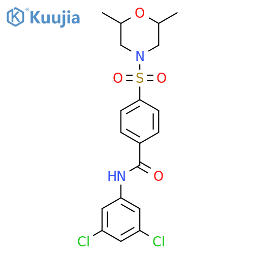 N-(3,5-dichlorophenyl)-4-[(2,6-dimethylmorpholin-4-yl)sulfonyl]benzamide structure