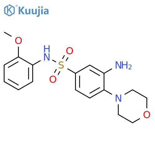 3-amino-N-(2-methoxyphenyl)-4-(morpholin-4-yl)benzene-1-sulfonamide structure